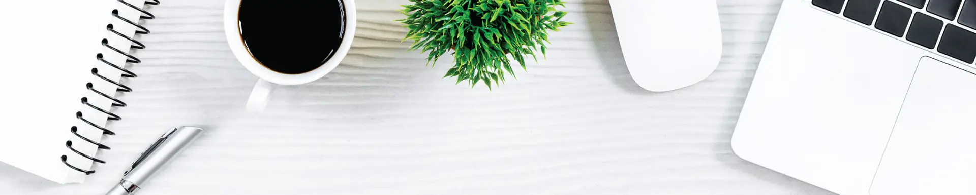 NAST webinar background - laptop, notepad, coffee, plant